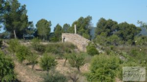 Detalle de Finca en el río Canaletes, en Bot