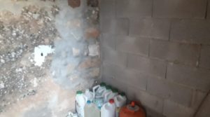 Detalle de Masía en el rio algars Calaceite con electricidad