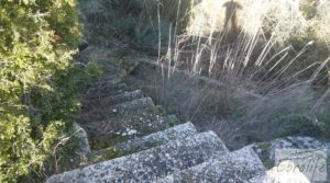 Detalle de Torre en la huerta de Caspe con tejados nuevos