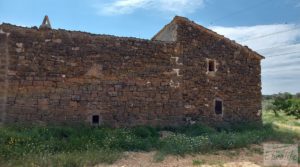 Casa de piedra en Caspe para vender con olivos