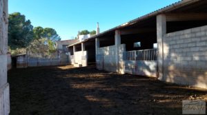 Detalle de Finca en la huerta de Caspe con vivienda y almacén. con jardines por 180.000€