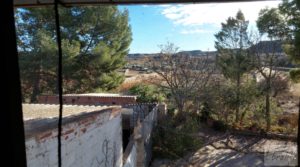 Finca en la huerta de Caspe con vivienda y almacén. en venta con corral de ovejas